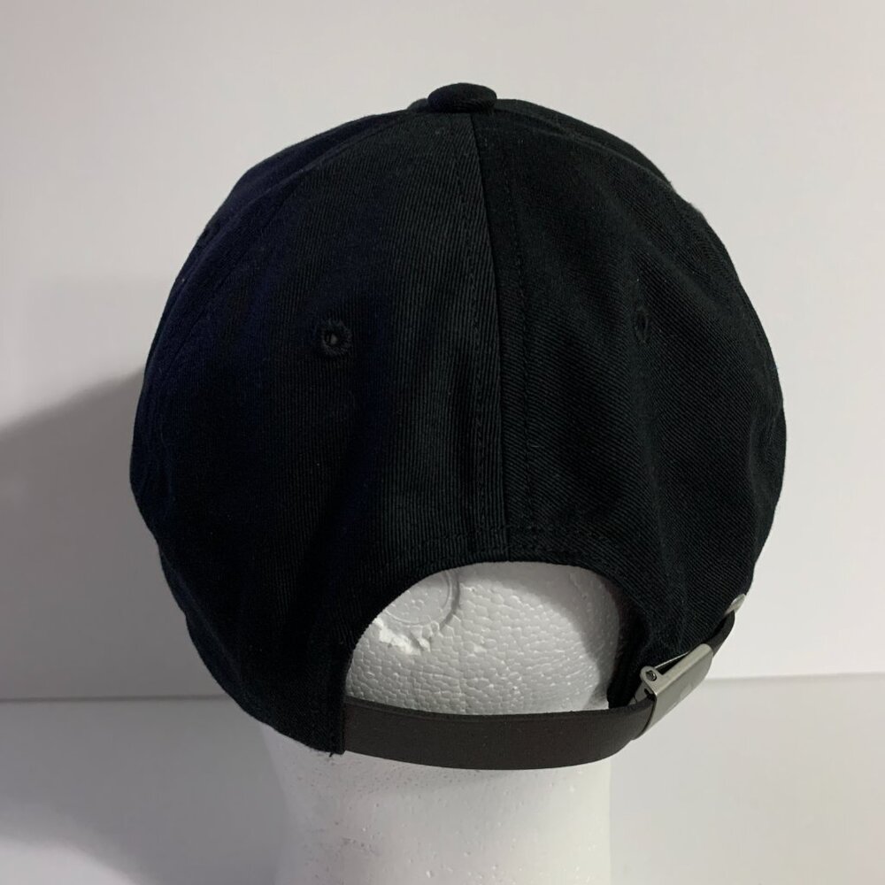 Adidas Hat Golf Adjustable Faux Leather Strap Black White Cap One Size Fits Most - Picture 4 of 9